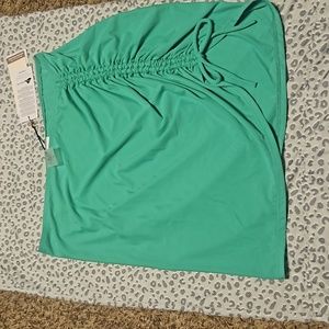 CALIA by Carrie Underwood Mint Teal Swim Coverup Skirt with Side Ruched Tie